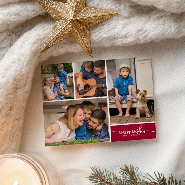 Postal 4 fotos Collage Warm Wiers simples Navidades (Subido por el creador)