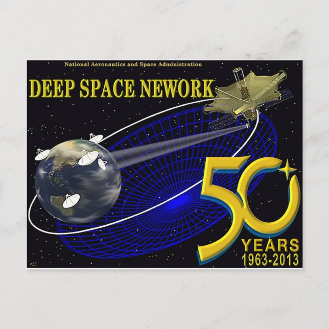 Postal 50º Aniversario de la RED ESPACIAL PROFUNDA (Anverso)