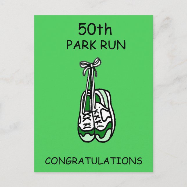 Postal 50.ª felicitación de Park Run (Anverso)