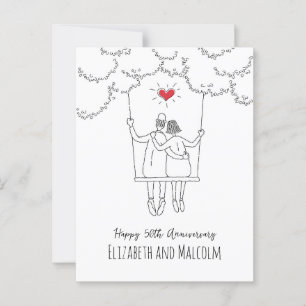 Postal 50.º Aniversario del Boda Dorado