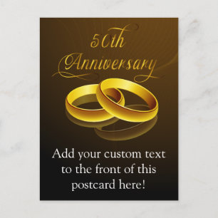 Postal 50.º aniversario   Guión dorado