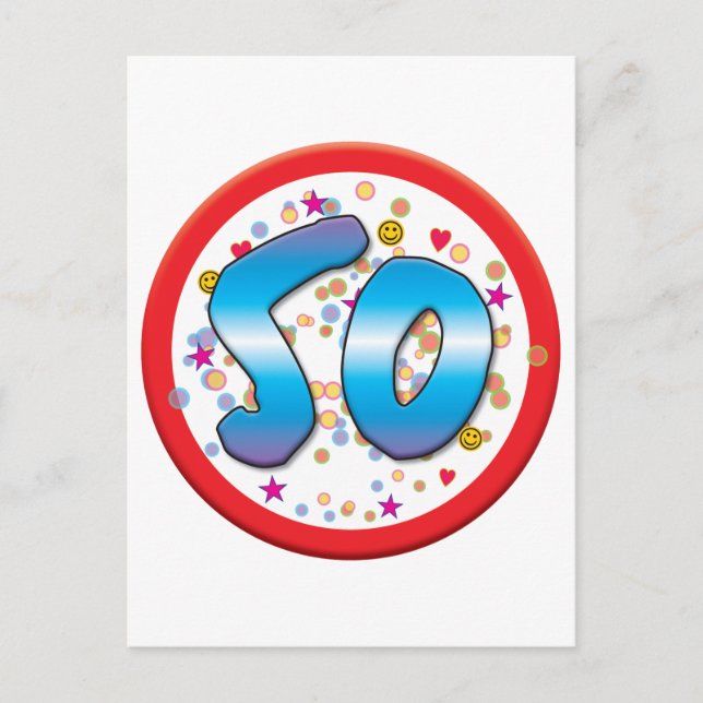 Postal 50.º cumpleaños (Anverso)