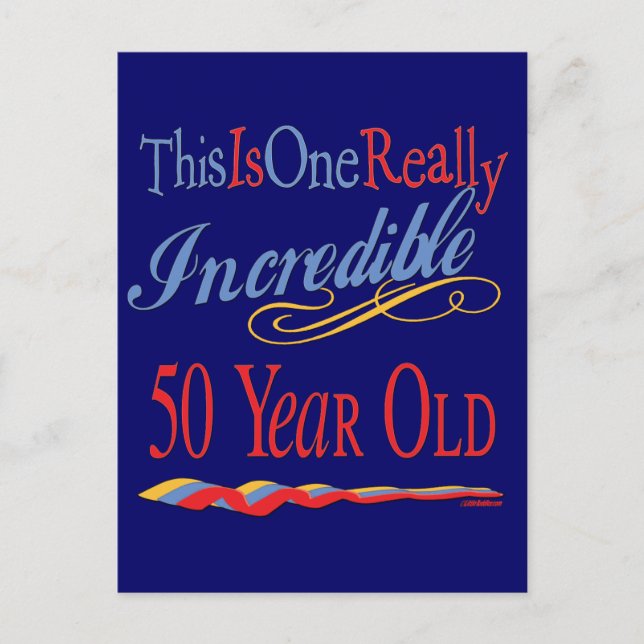 Postal 50.º regalo de cumpleaños (Anverso)