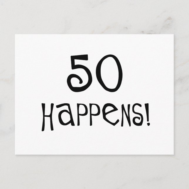 Postal 50.º regalo de cumpleaños, 50. (Anverso)