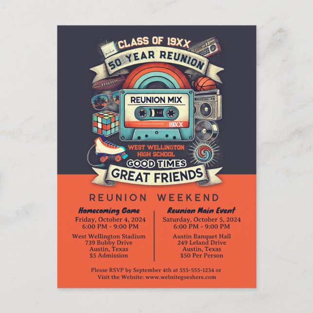 Postal 50.º retroceso de la Reunión Escolar (Anverso)