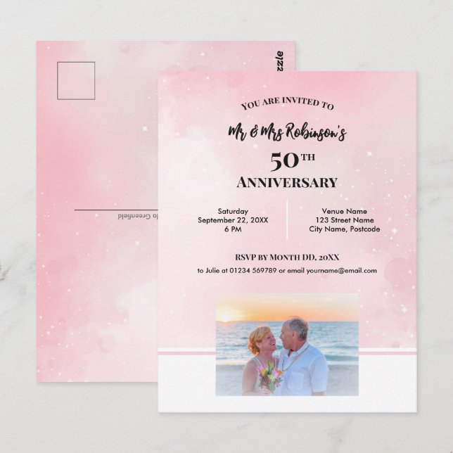 Postal 50° Aniversario de la fotografía Personalizado Sta (Anverso / Reverso)