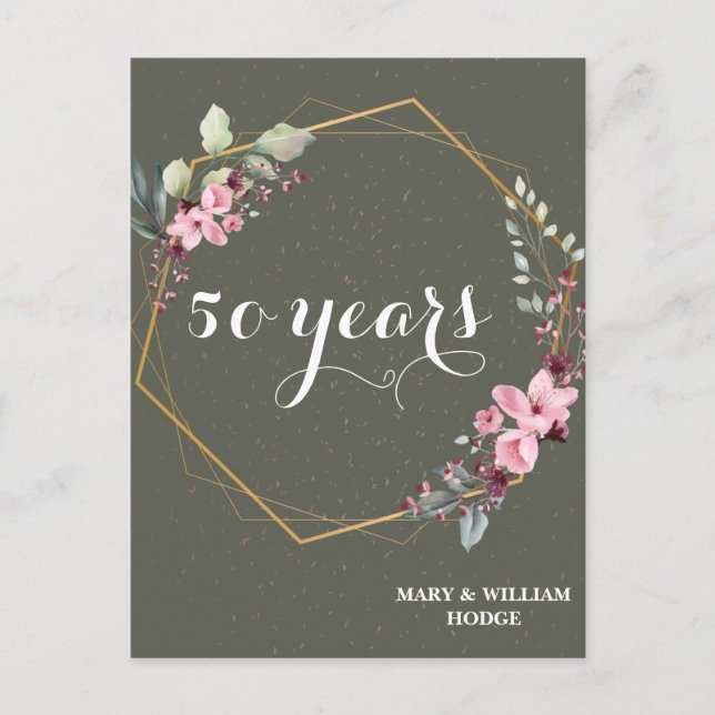 Postal "50 años de eternidad: un aniversario para recorda (Anverso)