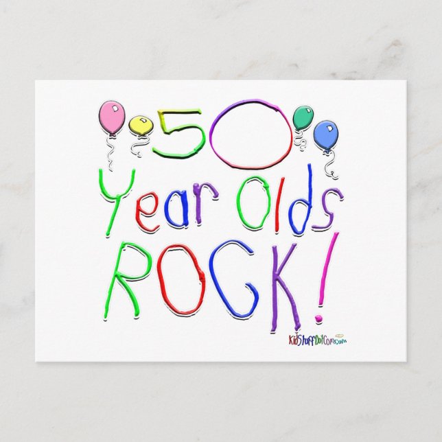 Postal ¡50 años de la roca! (Anverso)