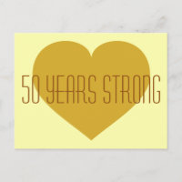 50 años Fuerte corazón de oro sólido