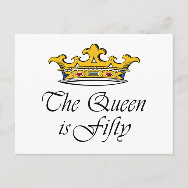 Postal ¡50 años La Reina tiene 50 años! (Anverso)