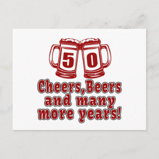 Postal 50 carteles de cumpleaños de cervezas