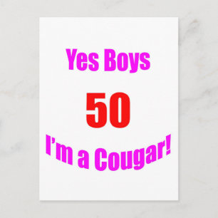Postal 50 Cumpleaños de Cougar