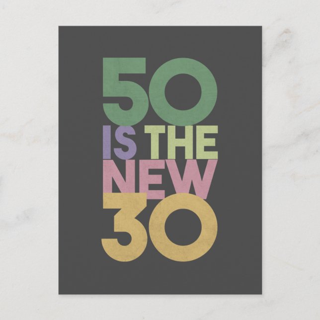 Postal 50 es esencial el nuevo regalo de cumpleaños númer (Anverso)