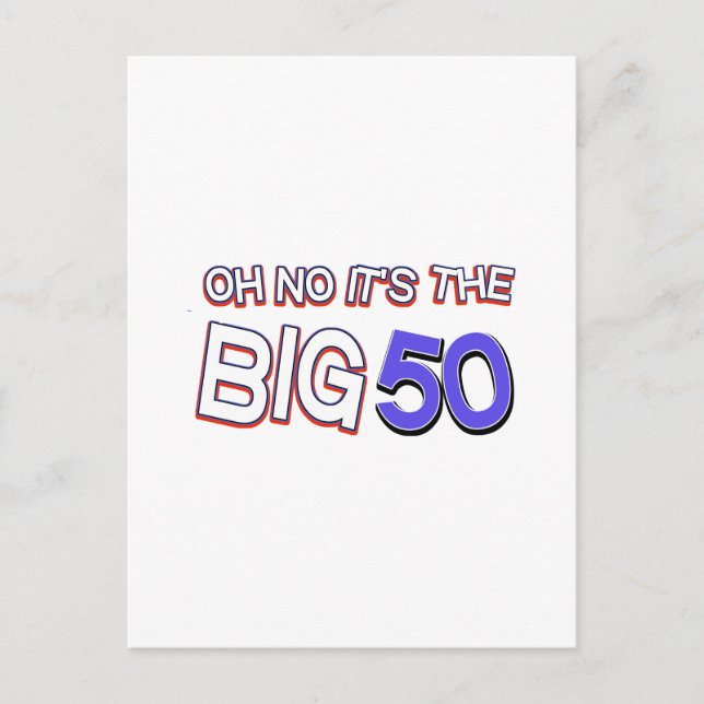 Postal 50.os diseños del cumpleaños (Anverso)