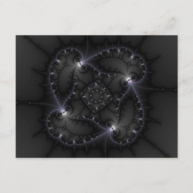 Postal 50 Tonos Gris - Arte Fractal (Anverso)