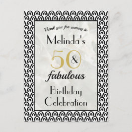 Postal 50 y fabulosa fiesta de cumpleaños gracias