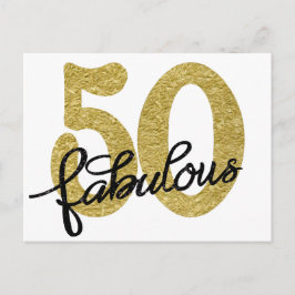 Postal 50 y fabuloso | Oro clásico negro y blanco