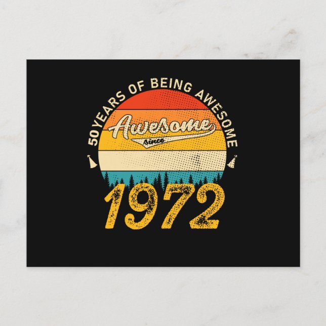 Postal 53 Cumpleaños 1972 Regalo de cumpleaños número 53  (Anverso)