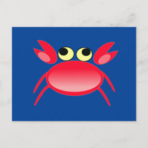 Postal 5486-rojo-vector de cangrejo CRAB PERSONALIZADO VE