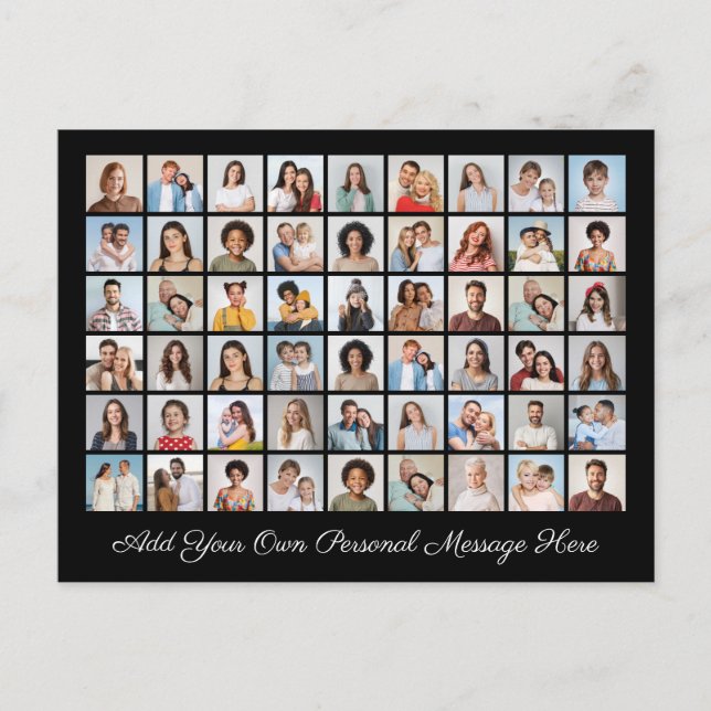 Postal 54 Collage de fotos Añadir su propio saludo (Anverso)