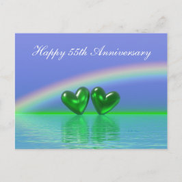 Postal 55º Aniversario Corazones Esmeralda