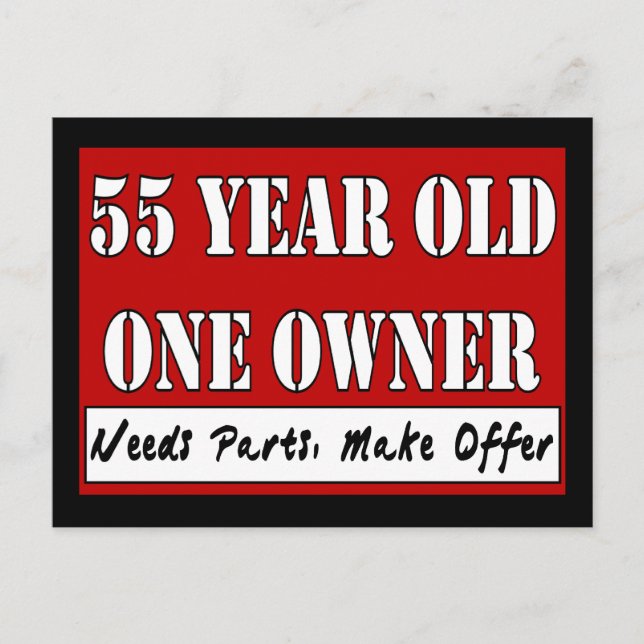 Postal 55 Años, Un Propietario - Necesita Piezas, Hacer O (Anverso)