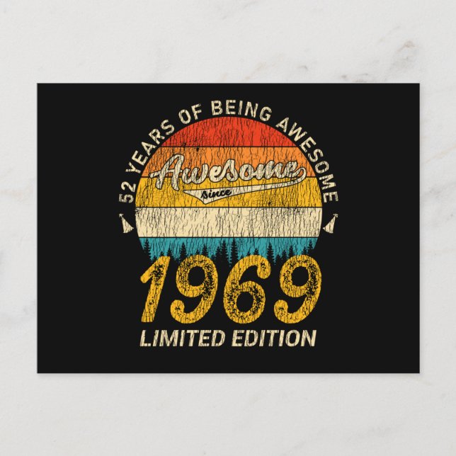 Postal 56 años de edad 1969 Regalo retro asombroso de 56  (Anverso)