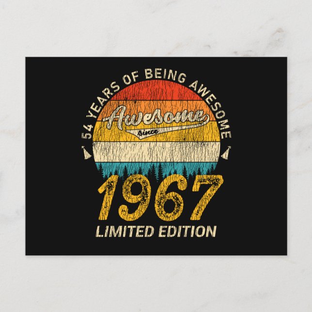 Postal 58 años de edad 1967 Regalo retro asombroso de 58  (Anverso)
