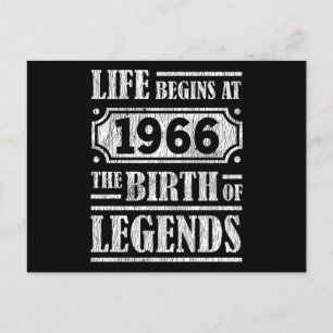 Postal 59 Años Cumpleaños 1966 Nacimiento De Leyenda 59 C