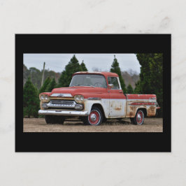 Postal 59 Chevy en una granja de árboles navideños de Ark