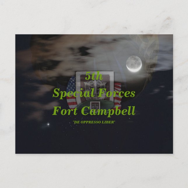 Postal 5.º grupo de fuerzas especiales hijo boinas verdes (Anverso)