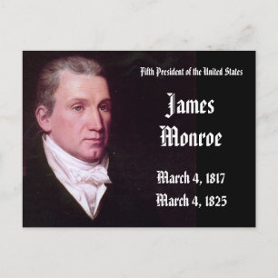 Postal 5.º Presidente De Los Estados Unidos James Monroe