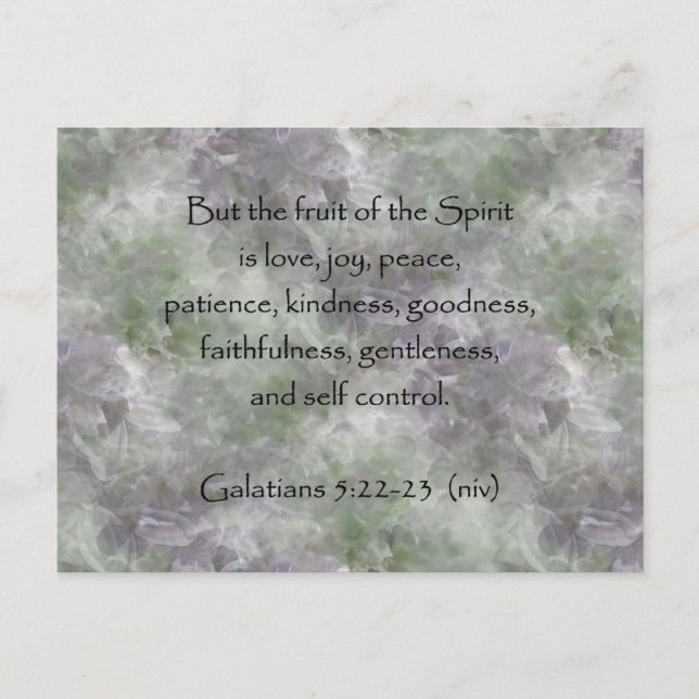 Postal 5:22 de Galatians - fruta de 23 ~ del alcohol (Anverso)