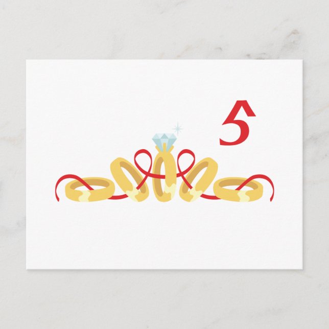 Postal 5 anillos (Anverso)