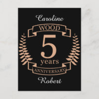 5 años aniversario de la boda de la madera