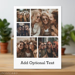 Postal 5 Collage de fotos Texto opcional — Puede editar c<br><div class="desc">Añade tus fotos favoritas a esta plantilla divertida. Puede usar fotos cuadradas o cualquier foto para esta cuadrícula. El fondo es un color sólido y el texto es un tipo de letra simple en blanco. Todos estos colores se pueden cambiar en el área de diseño avanzado.</div>
