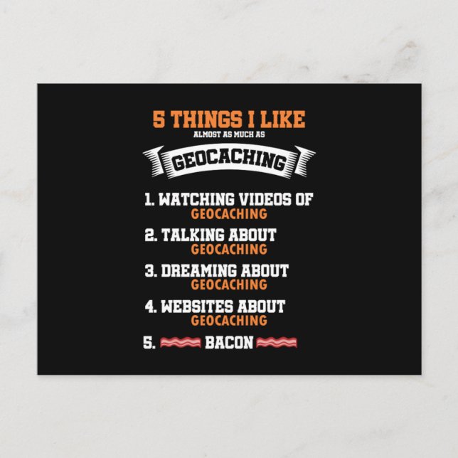 Postal 5 Cosas Que Me Gusta Geocalizar La Navegación GPS  (Anverso)