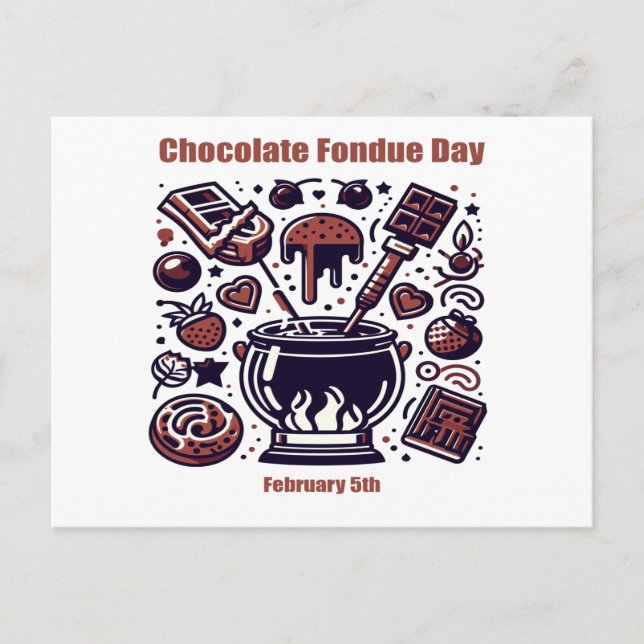 Postal 5 feb. - Día del Fondue de chocolate (Anverso)