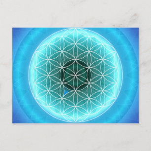 Postal 5 garganta chakra lightblue creado por Tutti
