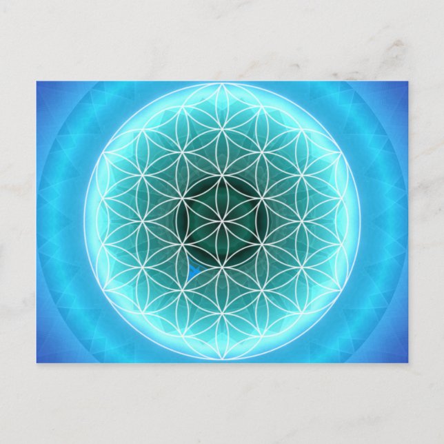 Postal 5 garganta chakra lightblue creado por Tutti (Anverso)