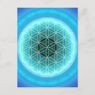 Postal 5 garganta chakra lightblue creado por Tutti