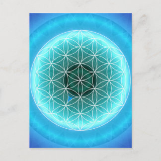 Postal 5 garganta chakra lightblue creado por Tutti