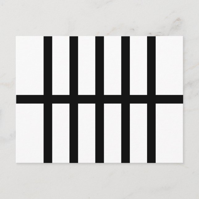 Postal 5 Líneas negras bifurcadas (Anverso)