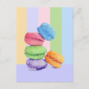 Postal 5 Macarons strips Postcard