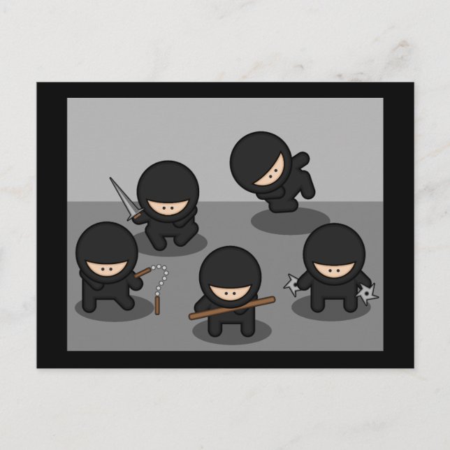 Postal 5 ninjas (Anverso)