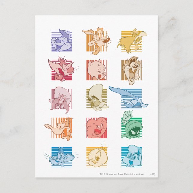 Postal # 5 Op de fotos de LOONEY TUNES™ (Anverso)