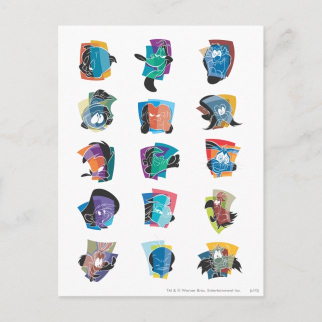 Postal # 5 Op de fotos de LOONEY TUNES™ (Anverso)