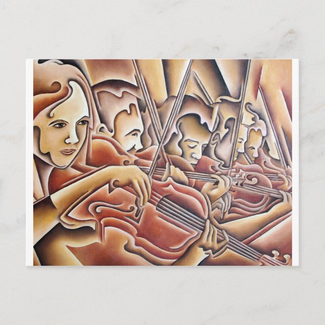 Postal 5 Violinas (Anverso)