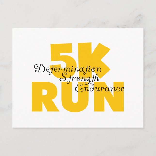 Postal 5K Run Yellow (Anverso)