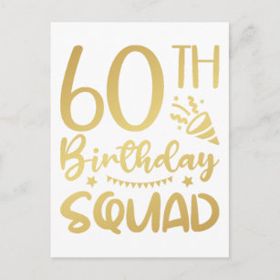 Postal 60.ª brigada de cumpleaños 60 tripulantes Fiestas